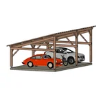 Carport Lille 1P3V 9000X5500Mm