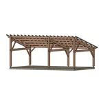 Carport Lille 1P3V 9000X5500Mm