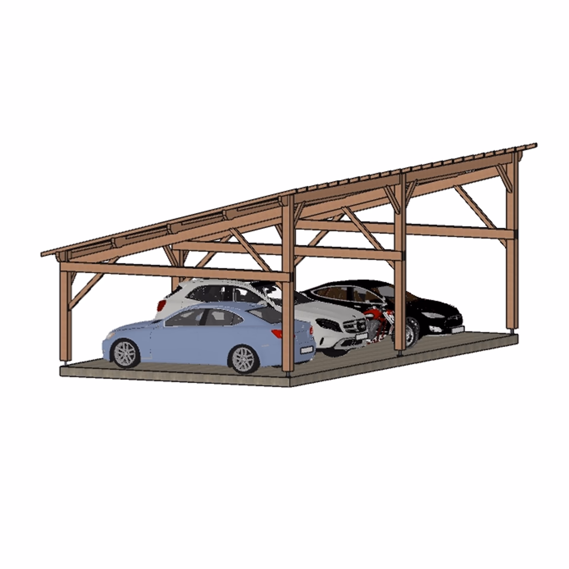 Carport Brest 1P4V 10820X5500 Mm