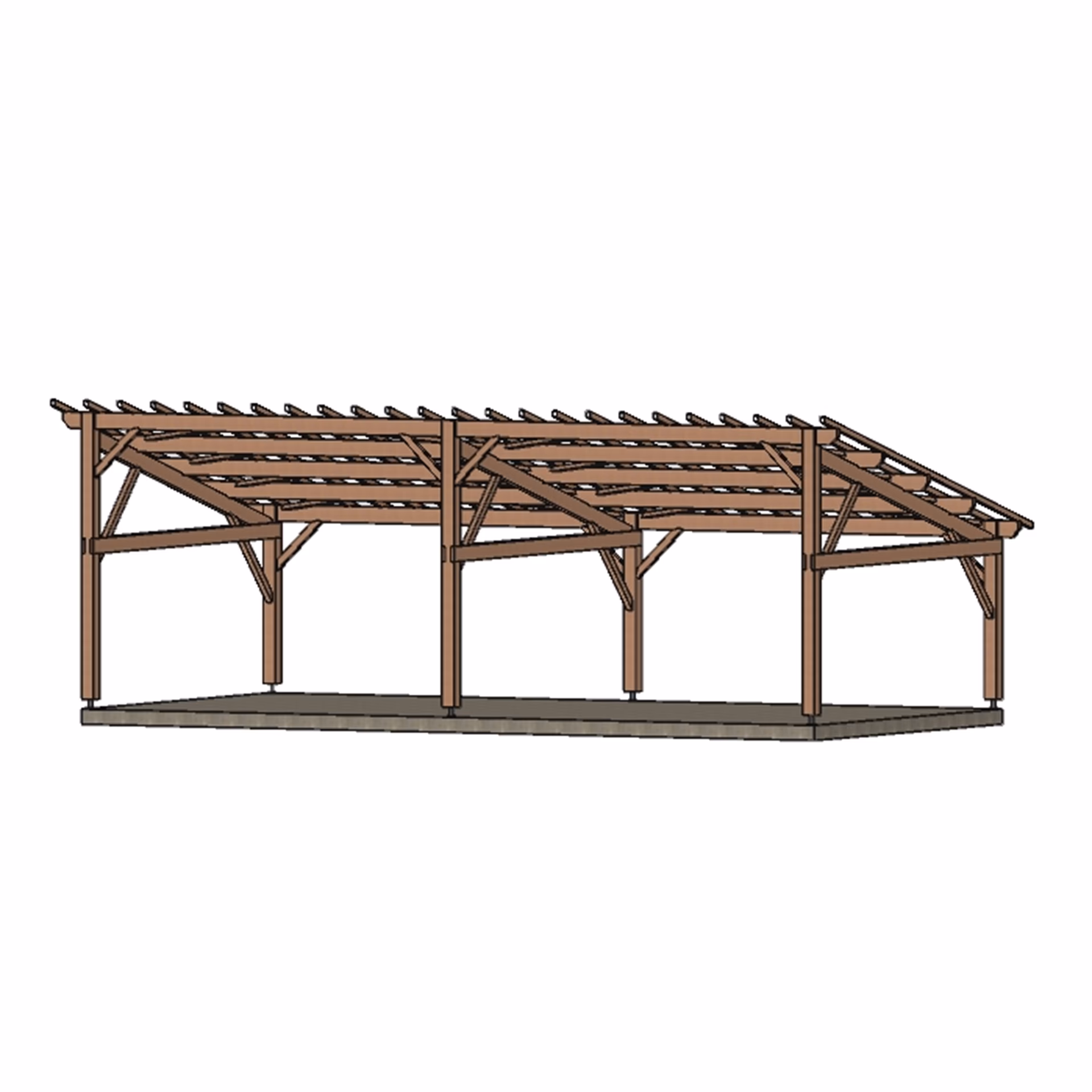 Carport Brest 1P4V 10820X5500 Mm